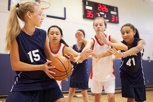 Female Basketball Team Playing Game