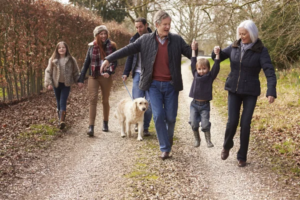 Multi Generation Family On Walk