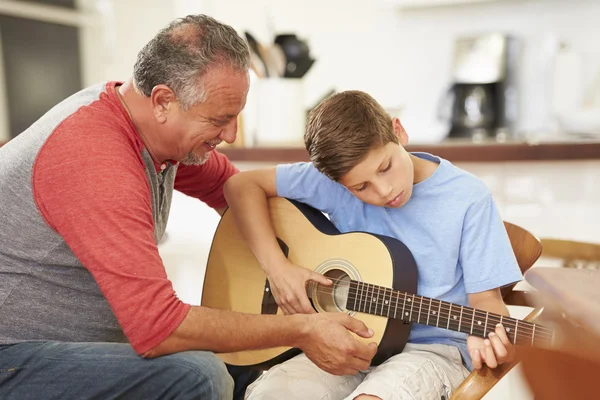 Grandfather and Grandson  Play Guitar