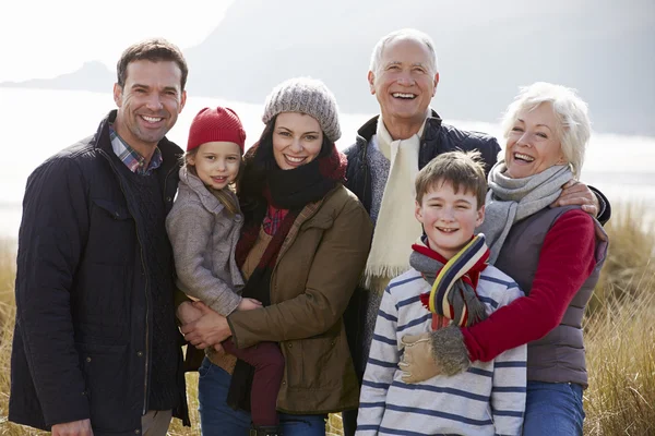 Family On Winter Beach