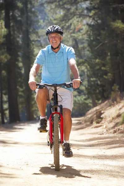 Senior man on bike ride