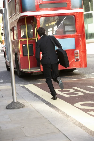 Man running for bus