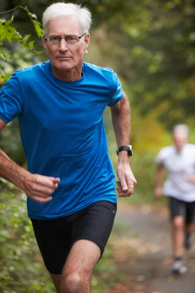 Mature Male Joggers Running