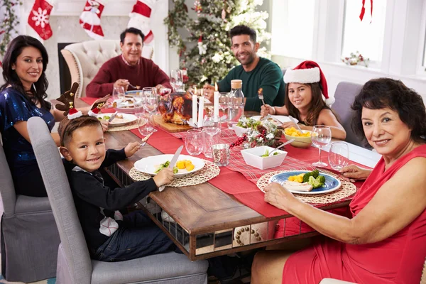 Family Enjoying Christmas Meal