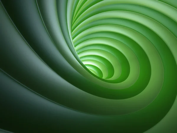 3d Green Smooth Abstract Vortex