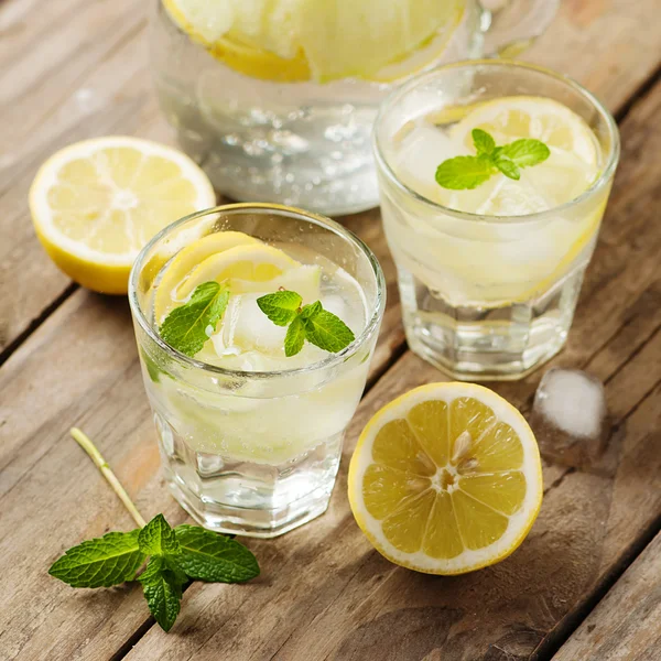 Fresh water with lemon and cucumber