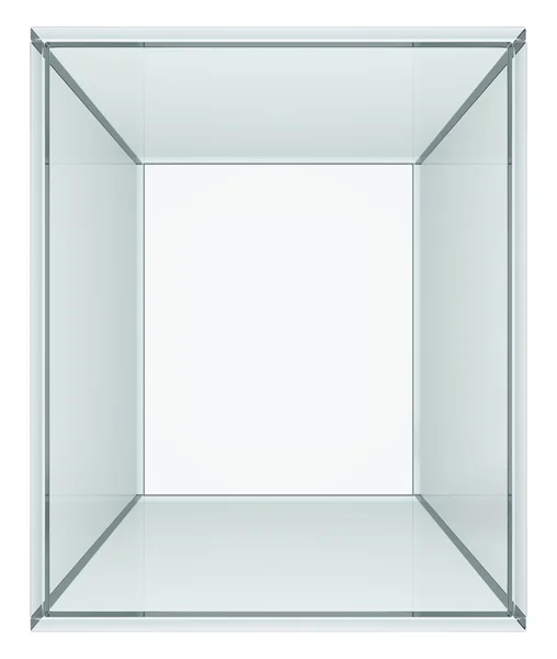 Empty glass cube