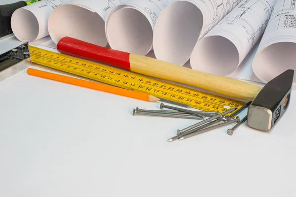 Drawing rolls and construction tools composition