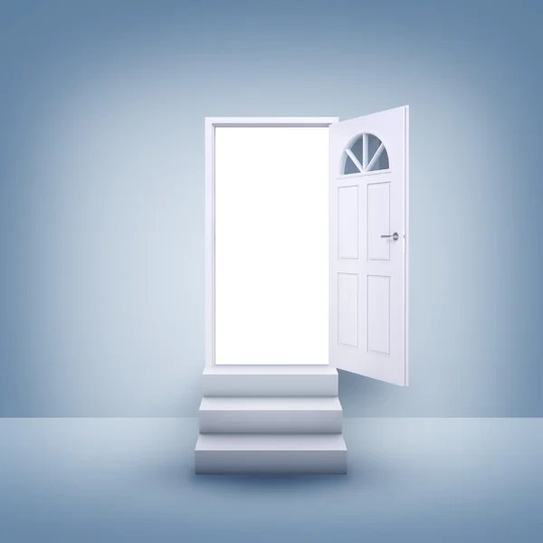 Open door and stairs