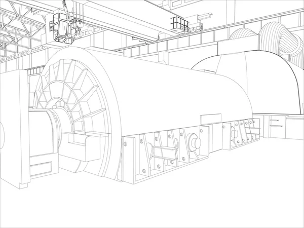 Illustration of equipment for heating system