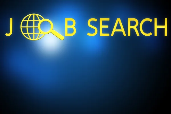 Word job search on blue