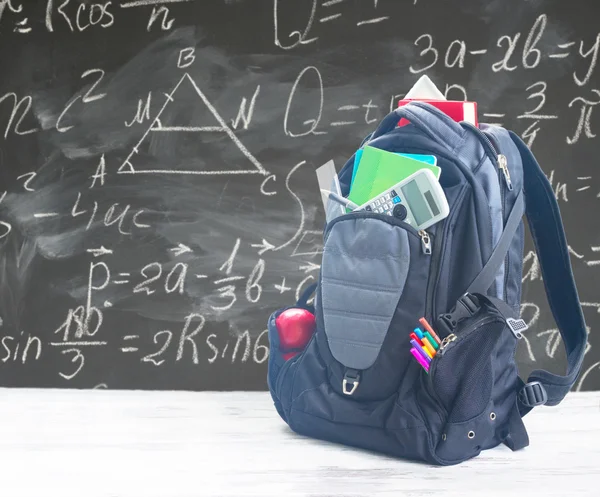 School backpack with supplies