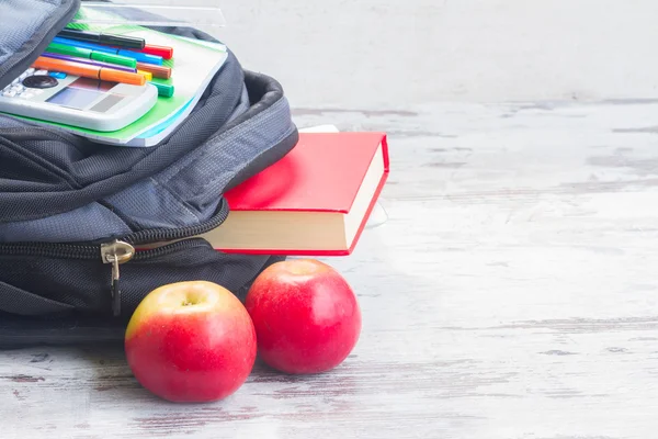 School backpack with supplies