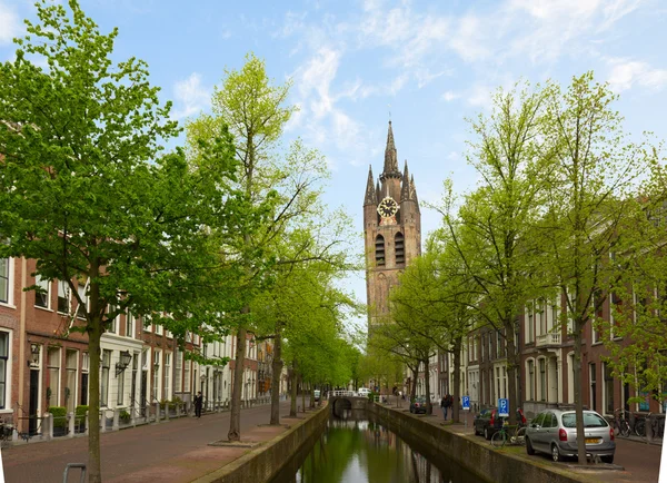 Old town of Delft in spring, Holland