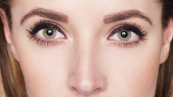 Picture of close up eyes of woman with make up