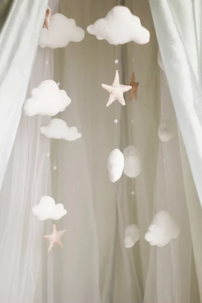 Picture of pillow stars and clouds