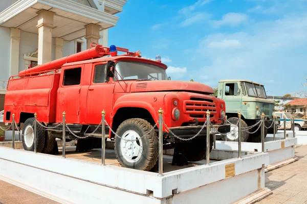 Civilian and military vehicles supplied by  Soviet Union in form of aid about National History Museum, Vientiane, Laos