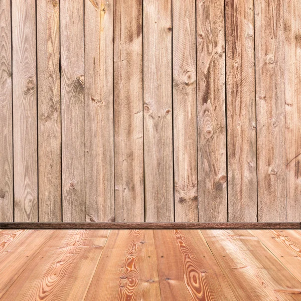 Wooden plank wall and floor interior background