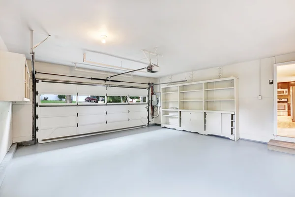 Empty garage interior in American house