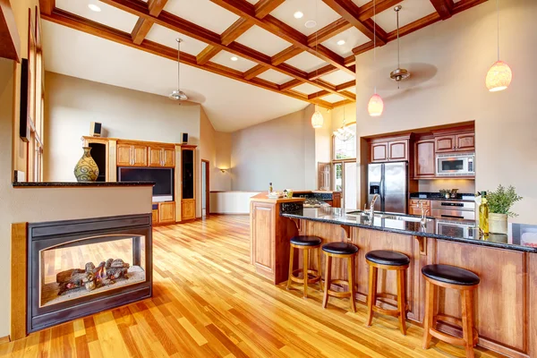 Open floor plan. Living room, kithen and dining area