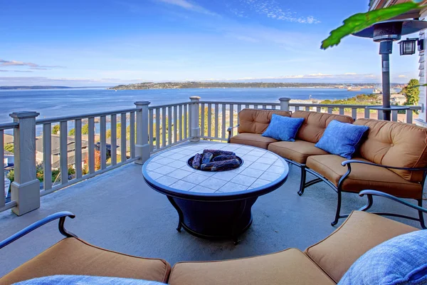 Cozy patio area with Puget Sound view. Tacoma, WA