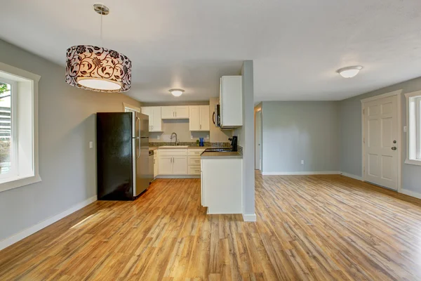 Empty house interior with furnished kitchen room