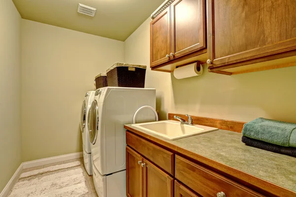 Standard laundry room interior in american house