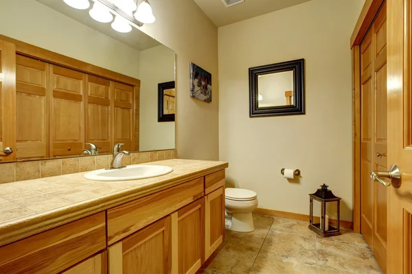 Typical bathroom in modern American home.