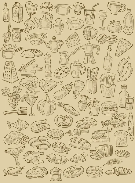 Hand drawn food