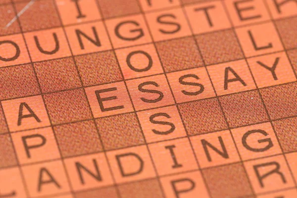 Close up crossword lottery ticket