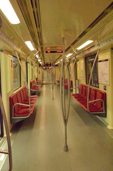 Interior of a subway carriage