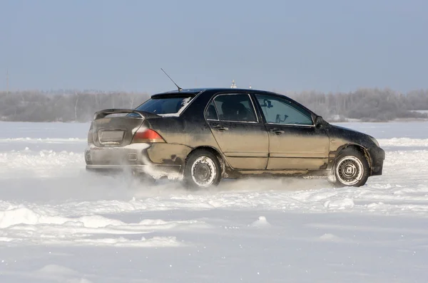Car drift spray snow