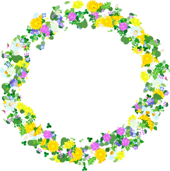 A wreath of small flowers