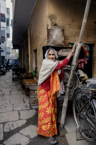Mature Indian woman in Varanasi, India