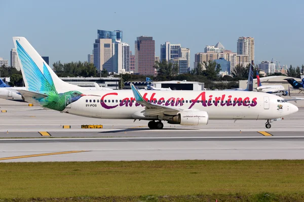 Caribbean Airlines Boeing 737-800 airplane Fort Lauderdale airpo