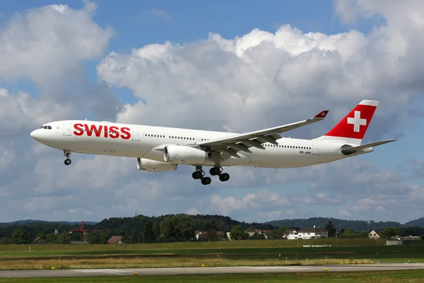 Swiss Air Lines Airbus A330-300 airplane Zurich airport