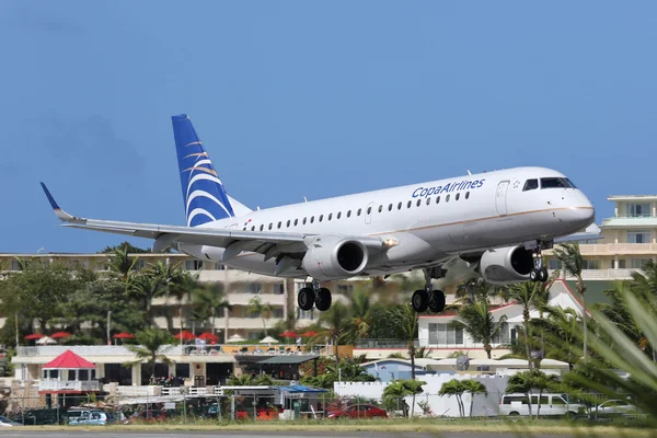 Copa Airlines Embraer ERJ190 airplane landing St. Maarten airpor