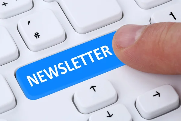 Subscribing newsletter on internet for business marketing campai