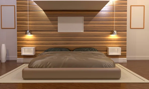 3D rendering of an interior bedroom in a large house
