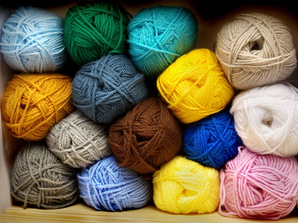 Multi-colored tangles of yarn
