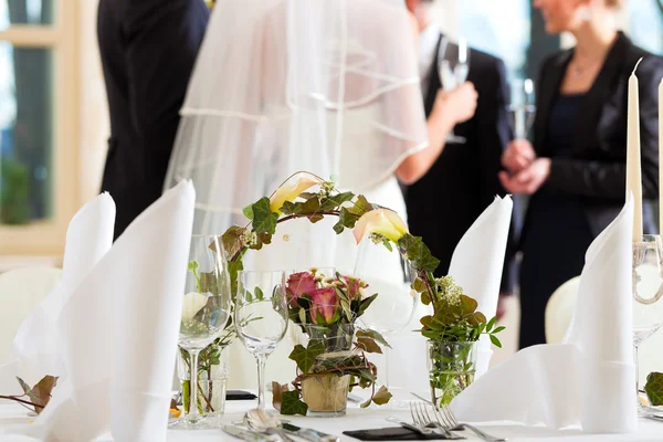 Table at a wedding feast