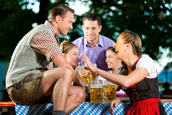 Friends drinking beer