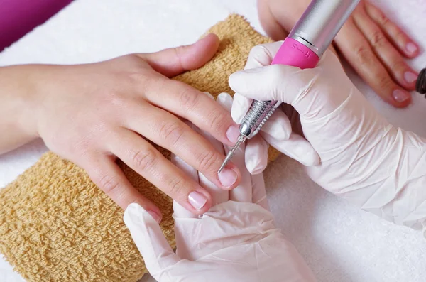 Nails treatment closeup