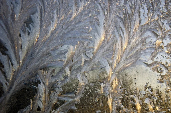 Frosted winter window glass surface background