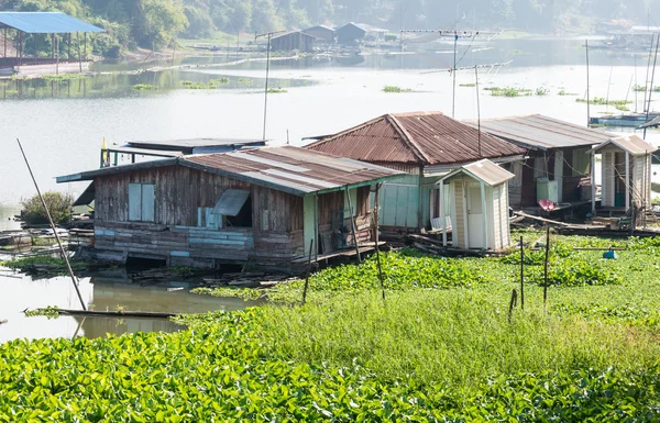 Wooden floating house