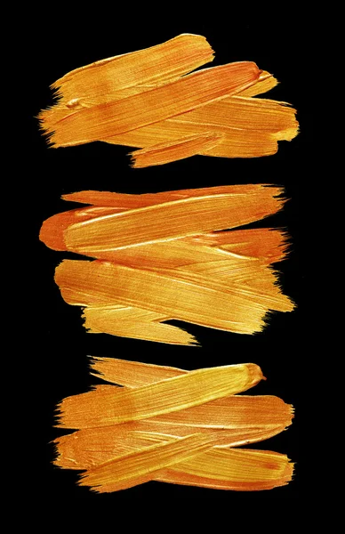 Gold Foil Stroke. Golden Metallic Glitter Design. Gold Abstract Paint Stain. Gold Red Illustratiob Set. Shiny Gold Gloss Design.