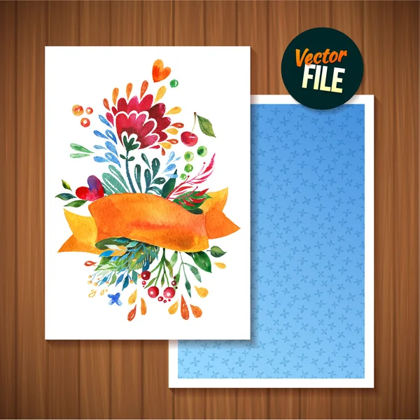 Beautiful Floral Greeting Card Bright illustration invitation card for wedding,birthday and holiday and cute summer background Mothers Day floral greeting Ribbon decorative illustration