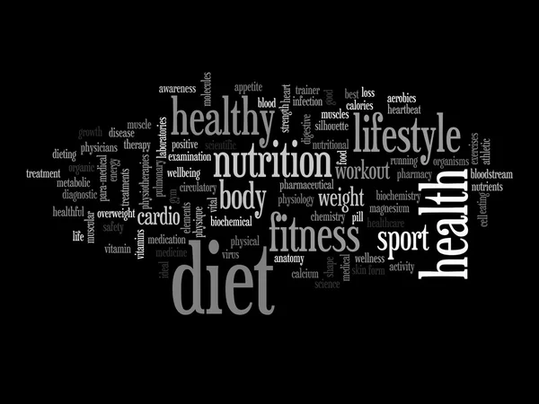 Abstract health word cloud