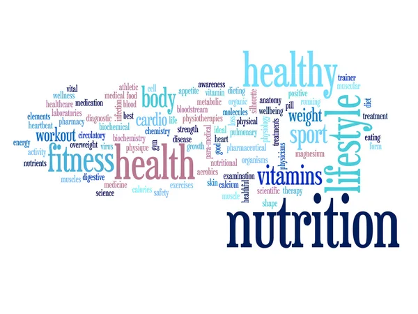 abstract health word cloud