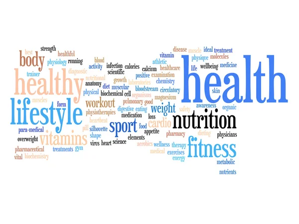 Abstract health  word cloud